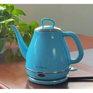 New Electric Gooseneck Kettle, 1L 1500W Fast Boil, 100% Stainless Steel BPA Free